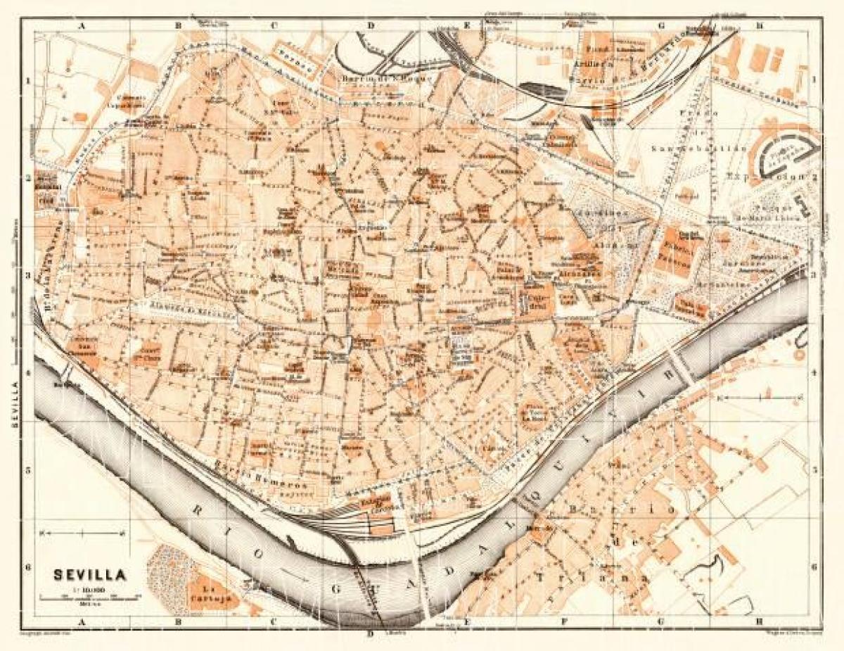 نقشہ کے پرانے شہر Seville سپین