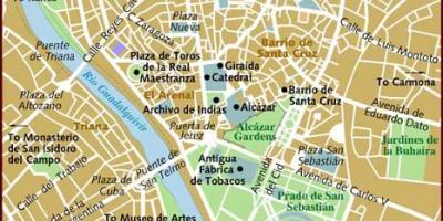 نقشہ Seville کے محلوں