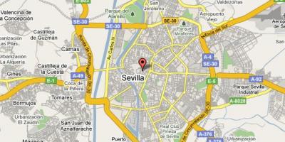Barrio ڈی سانتا کروز Seville نقشہ