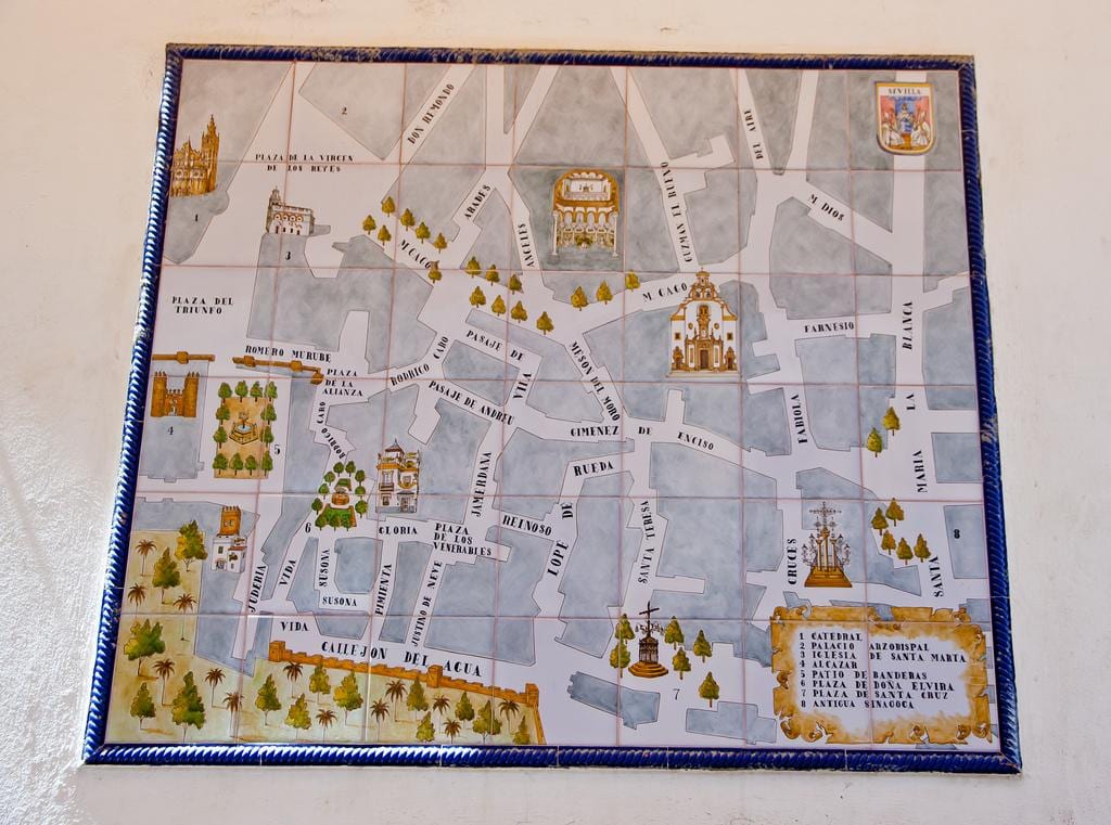 نقشہ کے یہودی سہ ماہی Seville