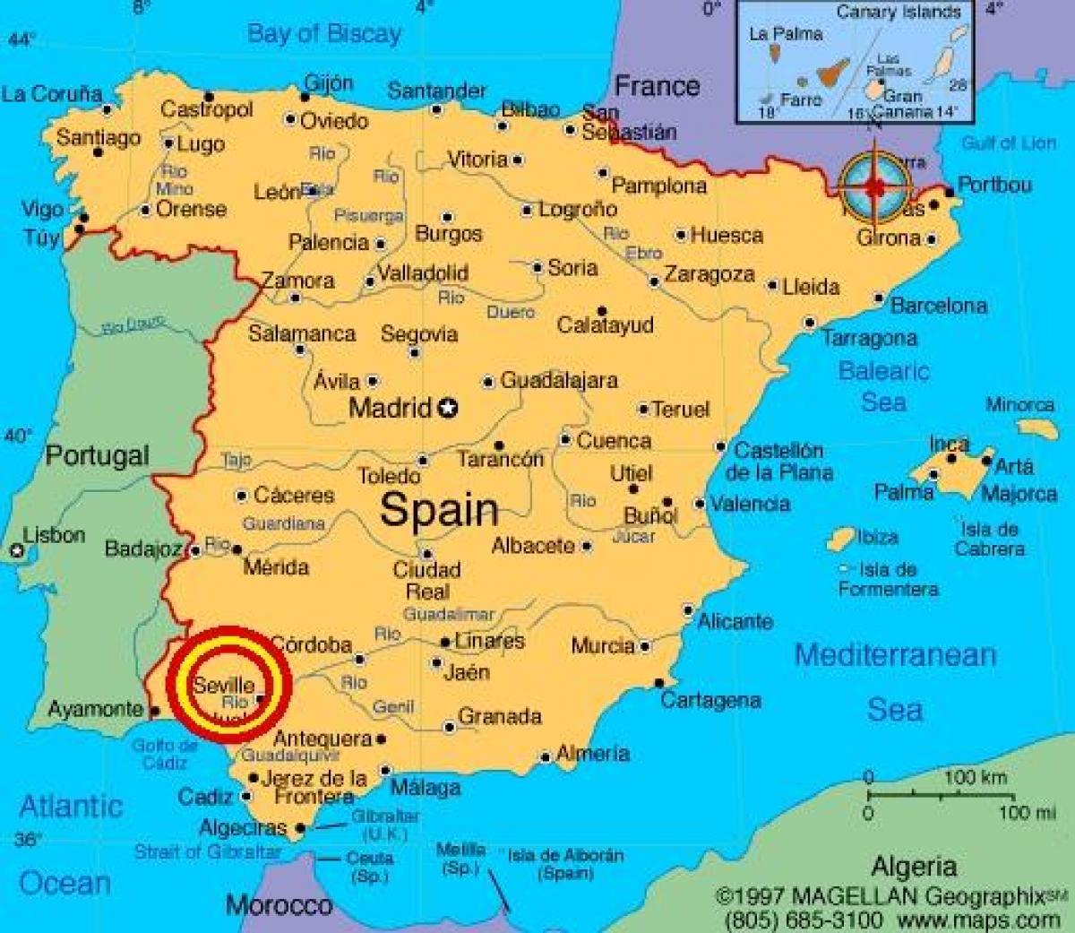 سیویلا espana نقشہ
