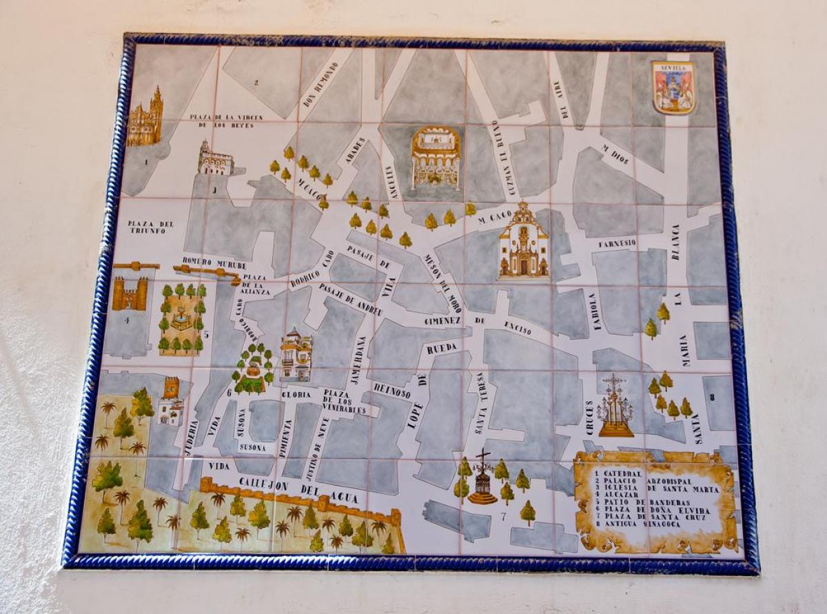 نقشہ کے یہودی سہ ماہی Seville