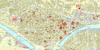 نقشہ کے Seville اور ارد گرد کے علاقے