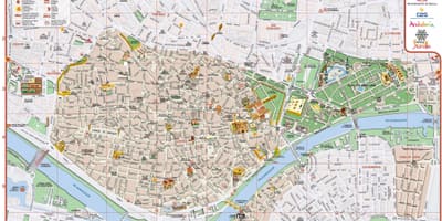 نقشہ Seville کے شہر کے مرکز 