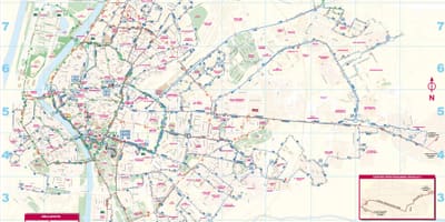 Seville کے عوامی نقل و حمل کا نقشہ